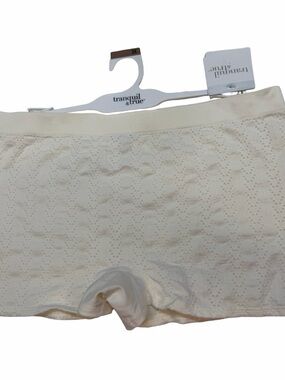 tranquil & true Women's Cream Lace-Pattern Boyshort Panty BOX41